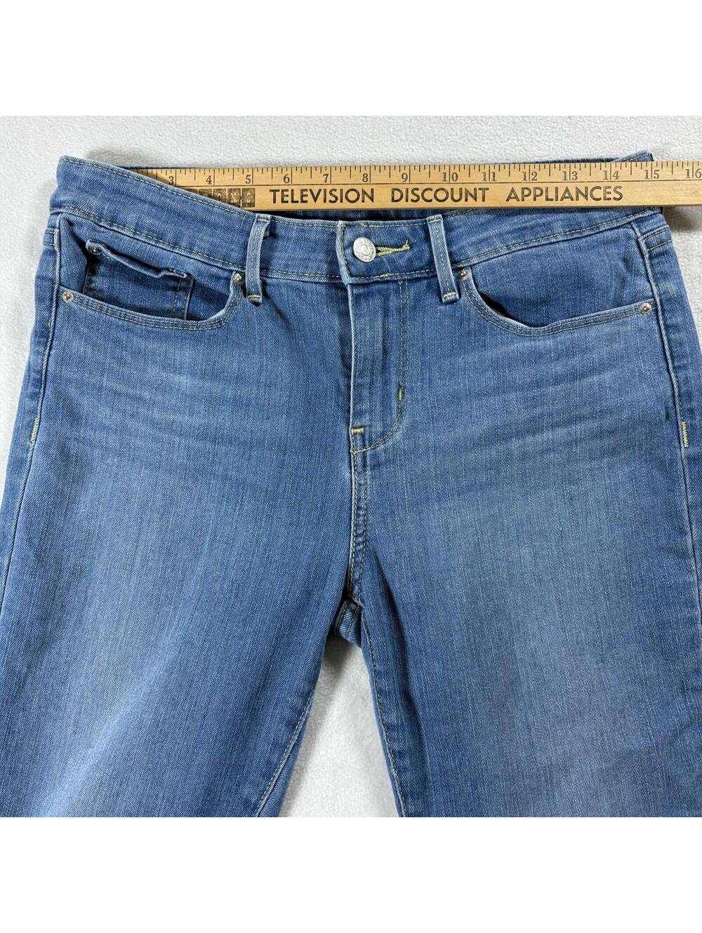 Mid Rise Capri Jeans Womens Levi Strauss Tag 6 Fit Like 30X22 Blue Stretch Denim - Picture 7 of 10